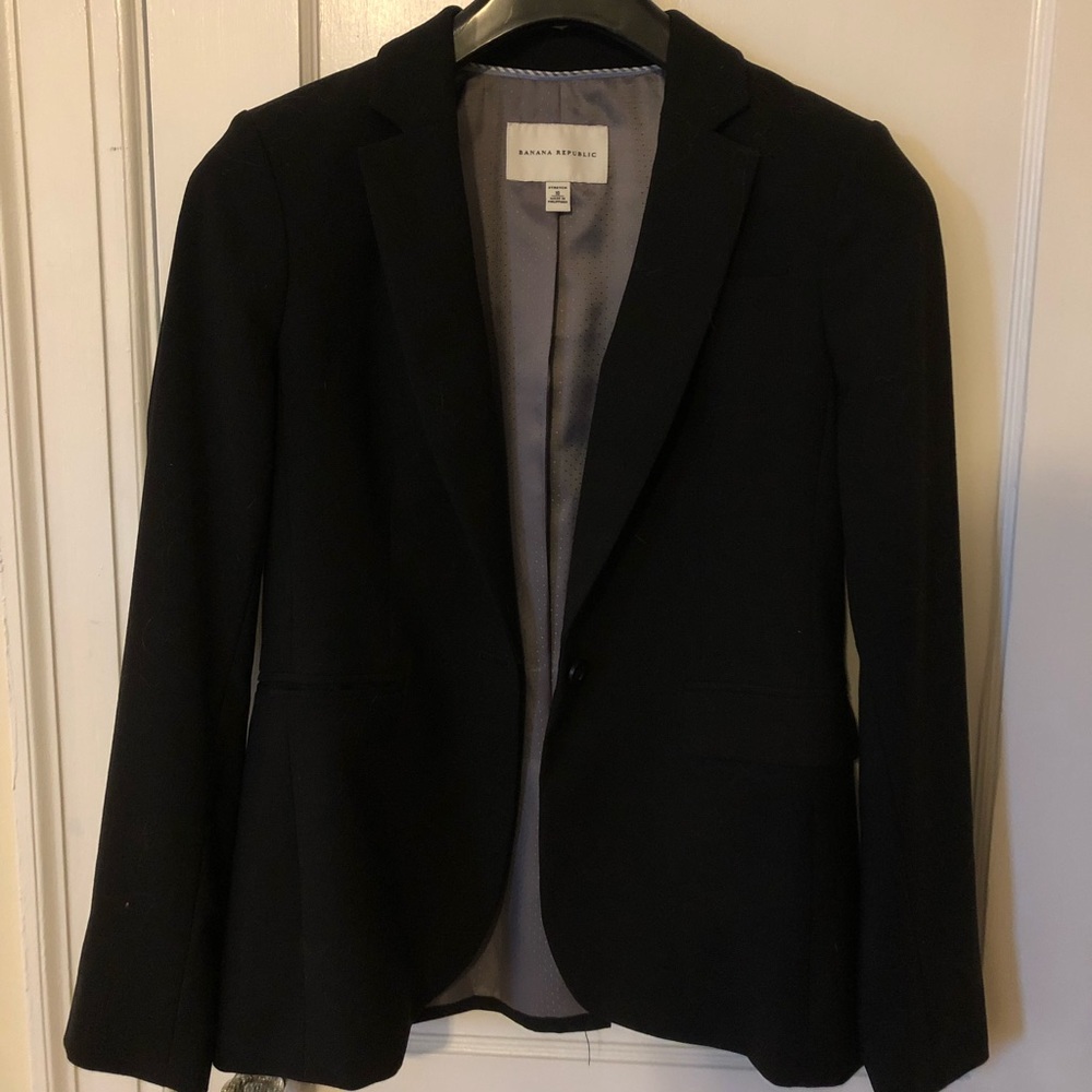 Banana Republic Wool Blazer w/ Felt Collar 10